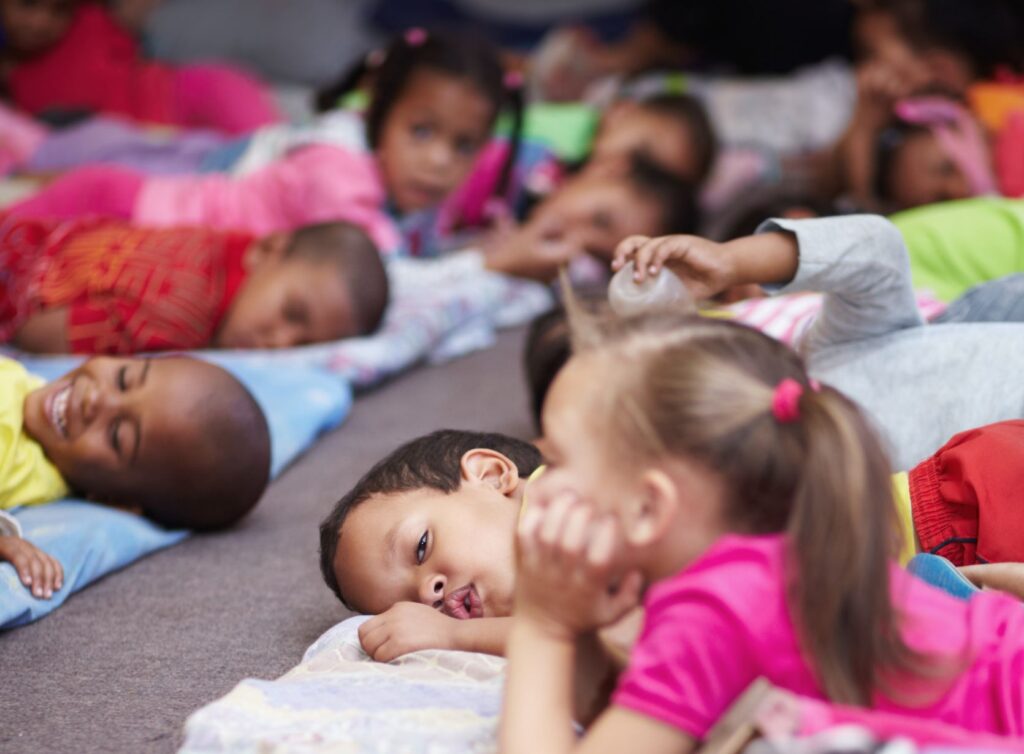 Preschool nap time.